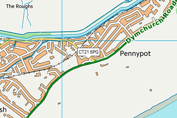 CT21 6PG map - OS VectorMap District (Ordnance Survey)