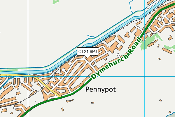 CT21 6PJ map - OS VectorMap District (Ordnance Survey)