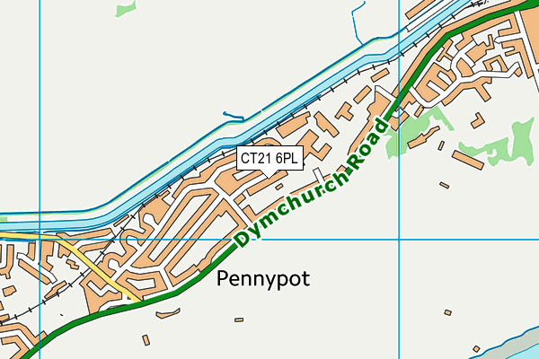 CT21 6PL map - OS VectorMap District (Ordnance Survey)