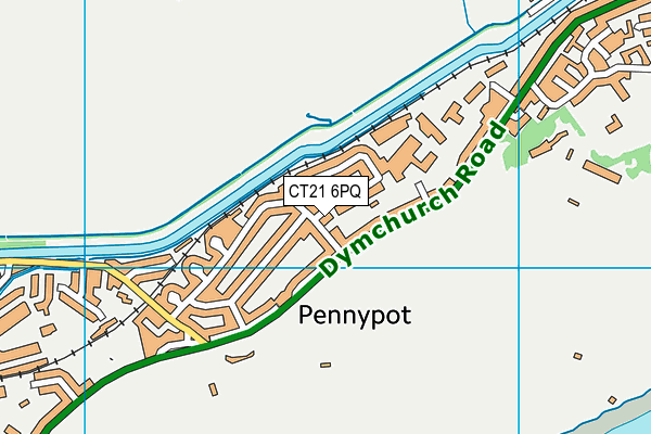 CT21 6PQ map - OS VectorMap District (Ordnance Survey)