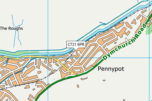 CT21 6PR map - OS VectorMap District (Ordnance Survey)