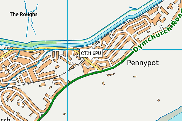 CT21 6PU map - OS VectorMap District (Ordnance Survey)
