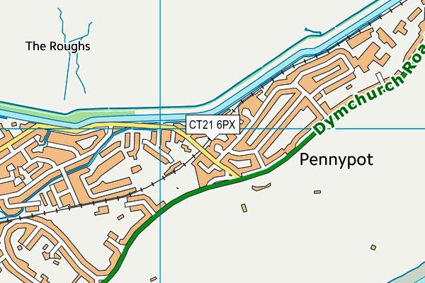 CT21 6PX map - OS VectorMap District (Ordnance Survey)