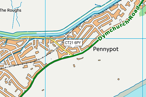 CT21 6PY map - OS VectorMap District (Ordnance Survey)
