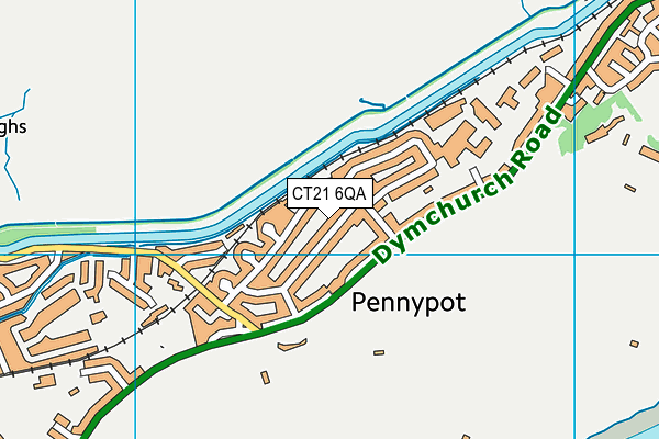 CT21 6QA map - OS VectorMap District (Ordnance Survey)