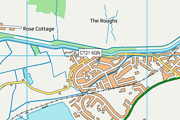 CT21 6QN map - OS VectorMap District (Ordnance Survey)