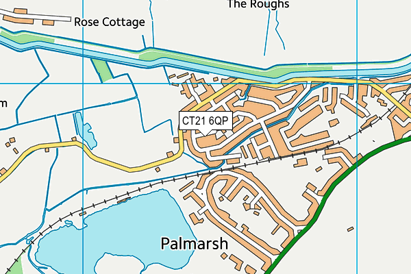 CT21 6QP map - OS VectorMap District (Ordnance Survey)