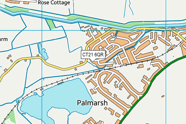 CT21 6QR map - OS VectorMap District (Ordnance Survey)