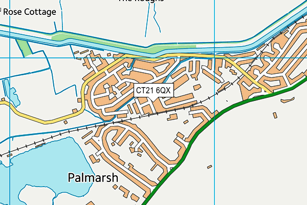 CT21 6QX map - OS VectorMap District (Ordnance Survey)