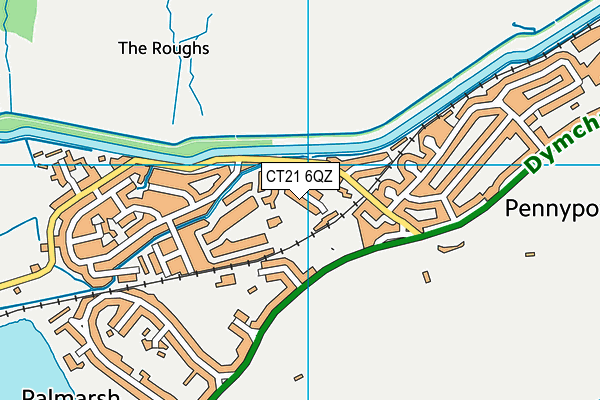 CT21 6QZ map - OS VectorMap District (Ordnance Survey)