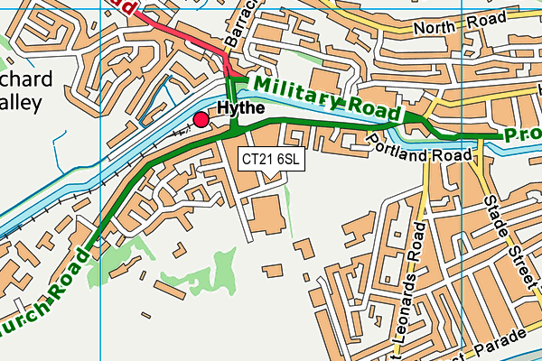 CT21 6SL map - OS VectorMap District (Ordnance Survey)