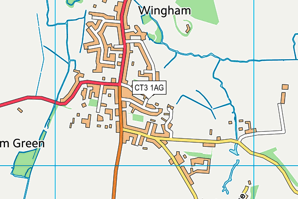 CT3 1AG map - OS VectorMap District (Ordnance Survey)