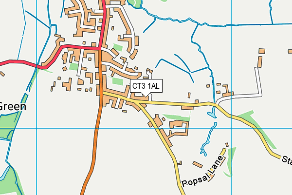 CT3 1AL map - OS VectorMap District (Ordnance Survey)