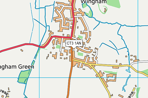 CT3 1AN map - OS VectorMap District (Ordnance Survey)