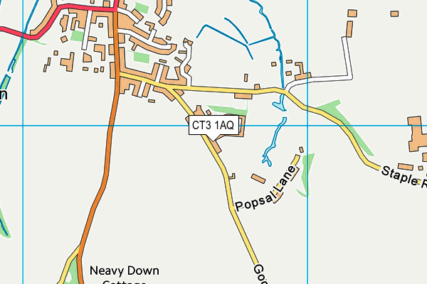 CT3 1AQ map - OS VectorMap District (Ordnance Survey)