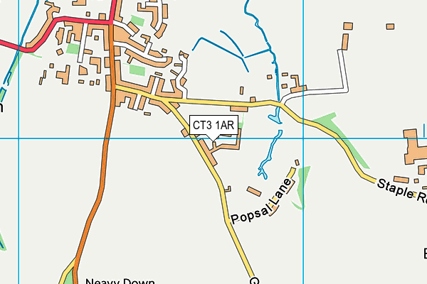 CT3 1AR map - OS VectorMap District (Ordnance Survey)