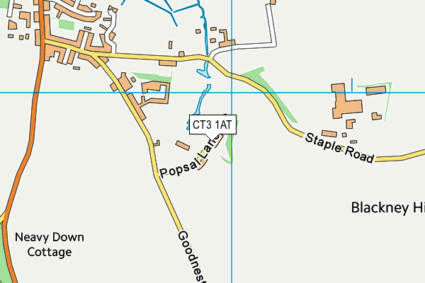 CT3 1AT map - OS VectorMap District (Ordnance Survey)