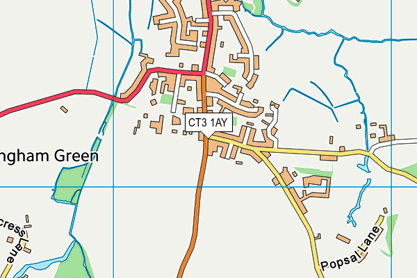 CT3 1AY map - OS VectorMap District (Ordnance Survey)