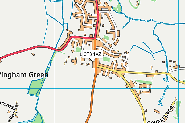 CT3 1AZ map - OS VectorMap District (Ordnance Survey)