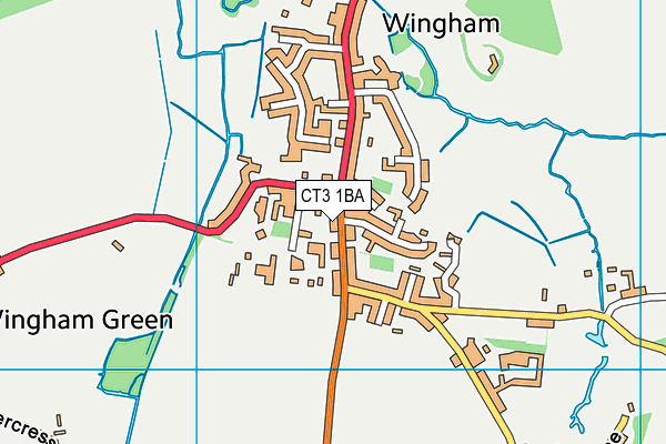 CT3 1BA map - OS VectorMap District (Ordnance Survey)