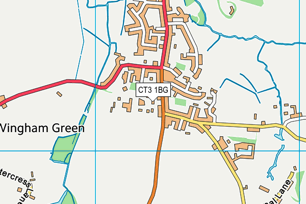 CT3 1BG map - OS VectorMap District (Ordnance Survey)