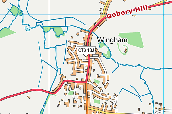 CT3 1BJ map - OS VectorMap District (Ordnance Survey)