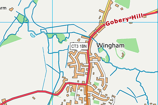 CT3 1BN map - OS VectorMap District (Ordnance Survey)