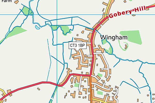 CT3 1BP map - OS VectorMap District (Ordnance Survey)