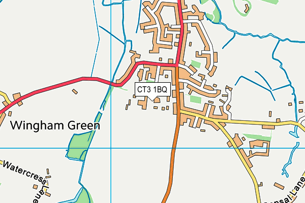 CT3 1BQ map - OS VectorMap District (Ordnance Survey)