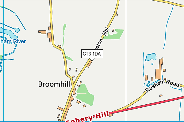 CT3 1DA map - OS VectorMap District (Ordnance Survey)