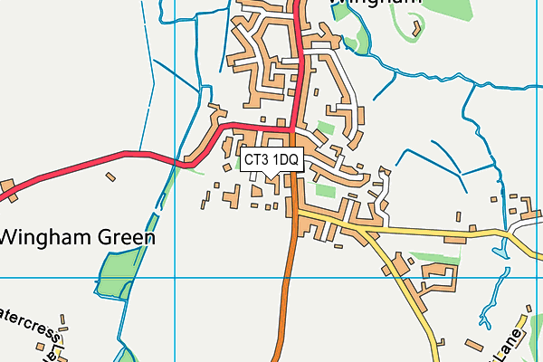 CT3 1DQ map - OS VectorMap District (Ordnance Survey)