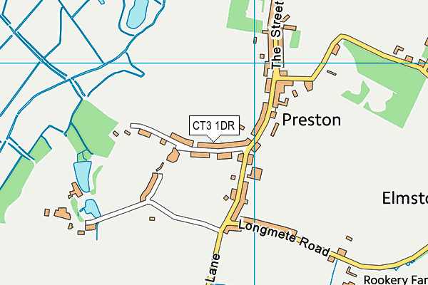 CT3 1DR map - OS VectorMap District (Ordnance Survey)