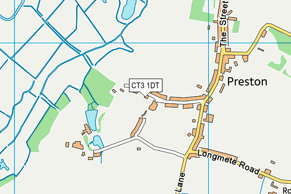 CT3 1DT map - OS VectorMap District (Ordnance Survey)