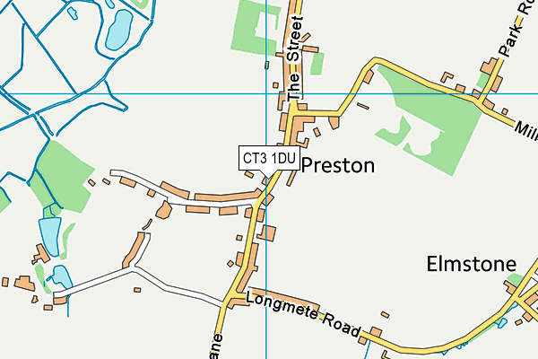 CT3 1DU map - OS VectorMap District (Ordnance Survey)