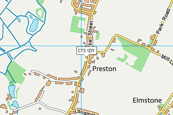 CT3 1DY map - OS VectorMap District (Ordnance Survey)