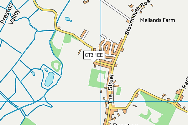 CT3 1EE map - OS VectorMap District (Ordnance Survey)