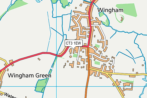 CT3 1EW map - OS VectorMap District (Ordnance Survey)