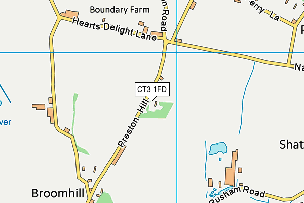 CT3 1FD map - OS VectorMap District (Ordnance Survey)