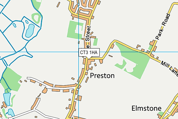 CT3 1HA map - OS VectorMap District (Ordnance Survey)