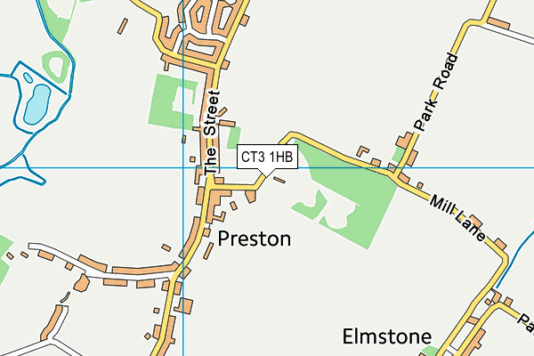 Preston Primary School map (CT3 1HB) - OS VectorMap District (Ordnance Survey)