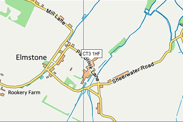 CT3 1HF map - OS VectorMap District (Ordnance Survey)