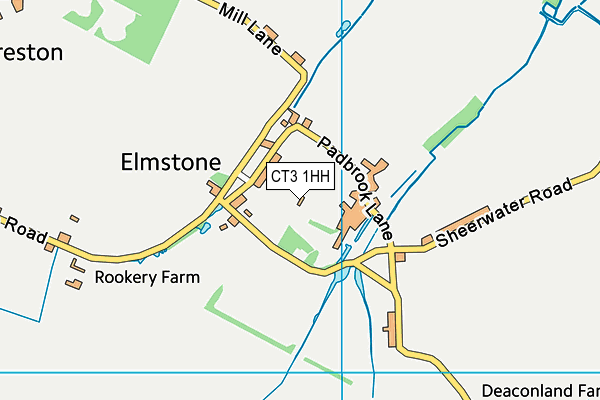 CT3 1HH map - OS VectorMap District (Ordnance Survey)