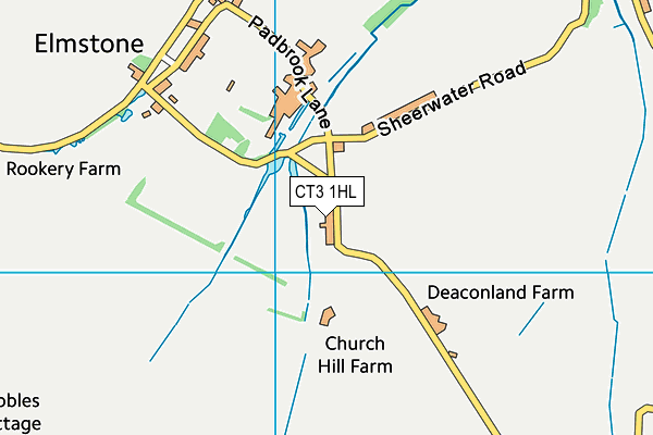 CT3 1HL map - OS VectorMap District (Ordnance Survey)