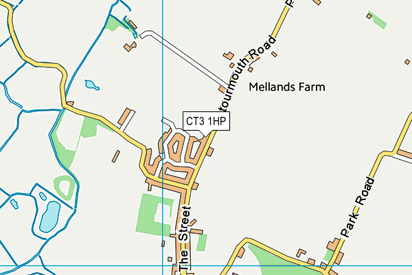 CT3 1HP map - OS VectorMap District (Ordnance Survey)