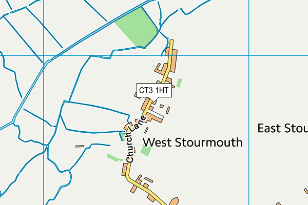 CT3 1HT map - OS VectorMap District (Ordnance Survey)