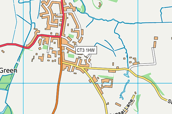 CT3 1HW map - OS VectorMap District (Ordnance Survey)