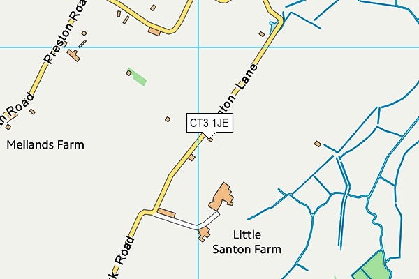 CT3 1JE map - OS VectorMap District (Ordnance Survey)