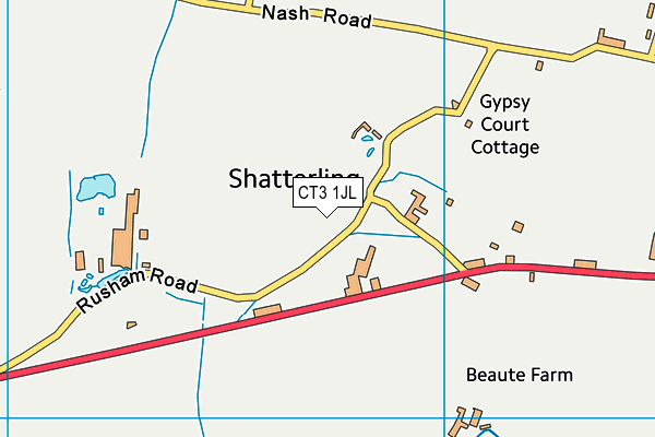 CT3 1JL map - OS VectorMap District (Ordnance Survey)