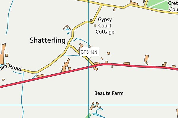 CT3 1JN map - OS VectorMap District (Ordnance Survey)