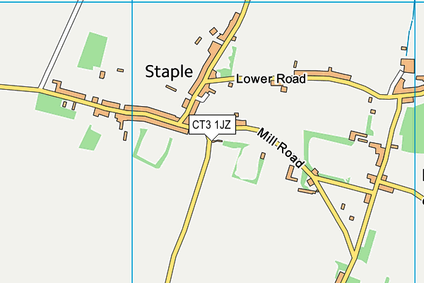 CT3 1JZ map - OS VectorMap District (Ordnance Survey)